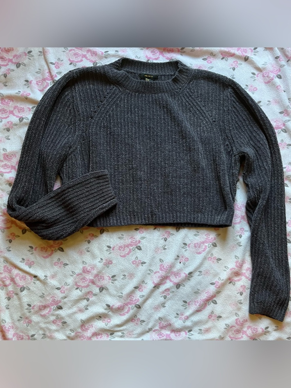 Cropped forever 21 fleece sweater